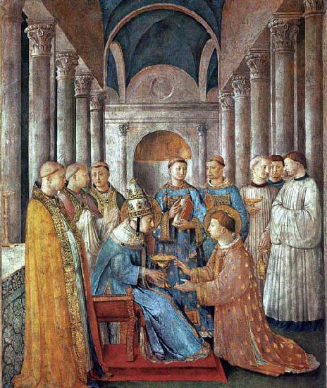 Fra Angelico St Sixtus Ordains St Lawrence France oil painting art
